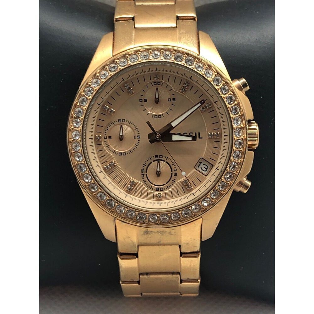 Fossil ES3352 Women's Stainless Steel Analog Rose Gold Dial Wrist Eatch BP497